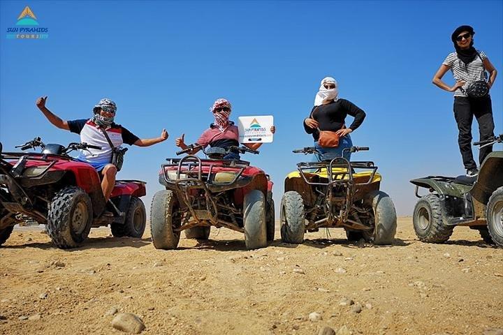 1- Hour Quad Bike Desert Safari Around Pyramids Enjoying Sunset Or Sunrise