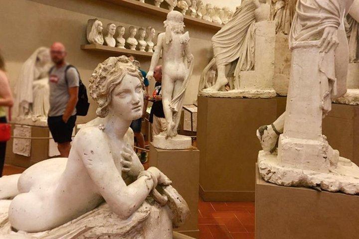 Van with a view and Accademia Gallery in Florence