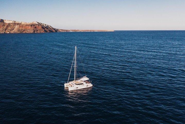 Romantic Sunset Catamaran Caldera Cruise incl. Meal & Drinks
