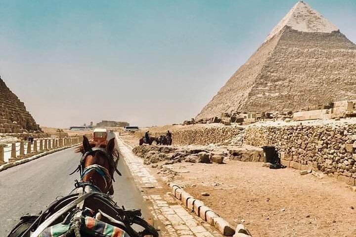 Explore the Pyramids of Giza on a Camel or a Horse