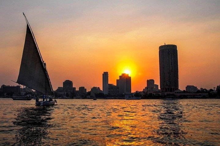 Sunset Felucca boat On The Nile in Cairo