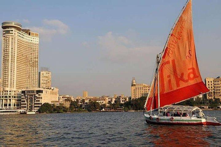 Sunset Felucca boat On The Nile in Cairo
