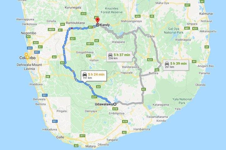Udawalawe City to Kandy City Private Transfer