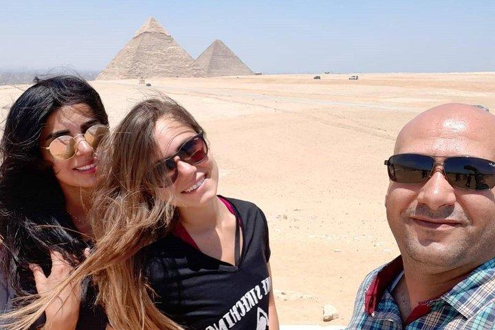 Giza pyramids and Cairo tour from Luxor hotel by plane