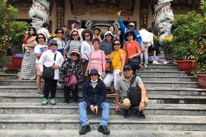Day&NightlifeTour Da Nang city with Marble Moutain,Monkey Mountain,Dragon Bridge