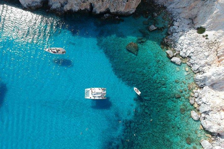 Best of Milos and Poliegos Catamaran snorkelling Cruise with BBQ