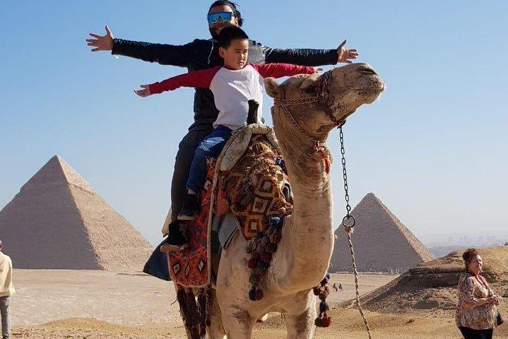 Half day with pyramids and Sphinx with riding a Camel