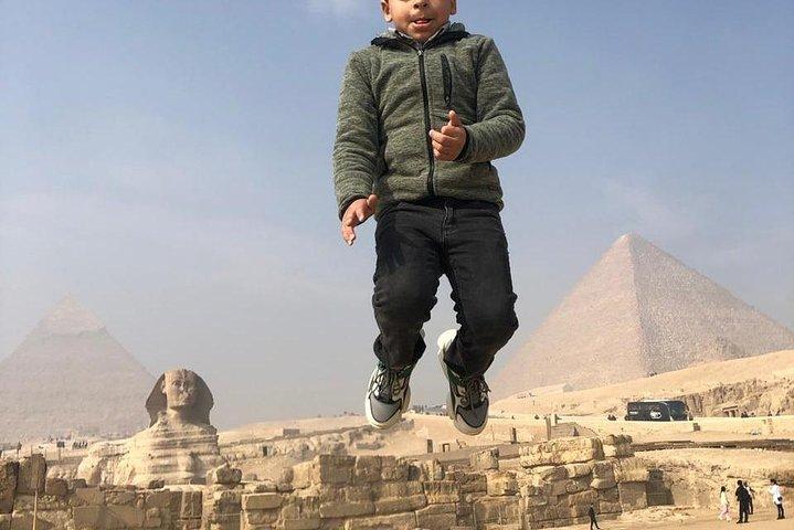 Half day with pyramids and Sphinx with riding a Camel