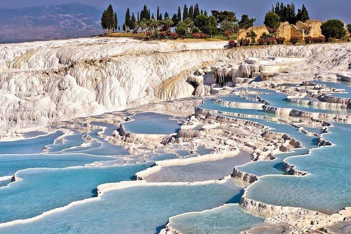 Pamukkale, Cleopatra’s pool, Hieropolis from Antalya with lunch