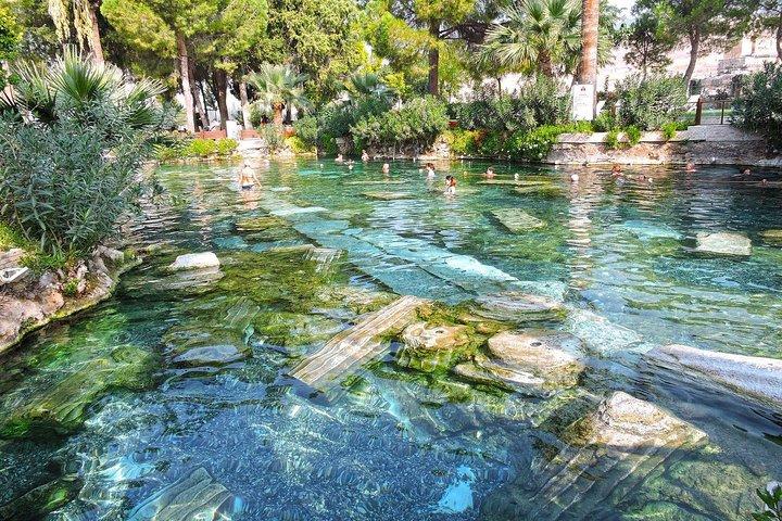 Pamukkale, Cleopatra’s pool, Hieropolis from Antalya with lunch