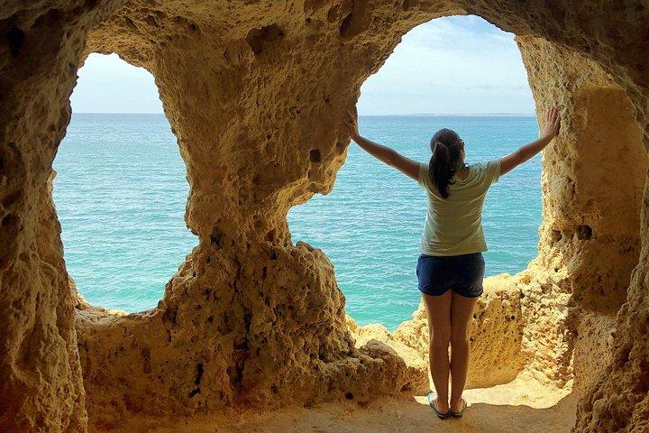 Benagil Cave by Boat + Carvoeiro + AlgarSeco Caves by Minivan from Lagos
