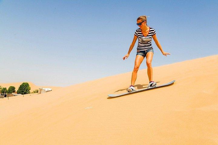 Morning Dune Bashing With Sand Boarding And Camel Ride in Red Dunes Desert