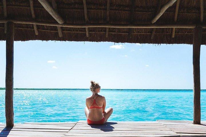 Bacalar Seven Color Lagoon and Mayan Experience Tour from Costa Maya