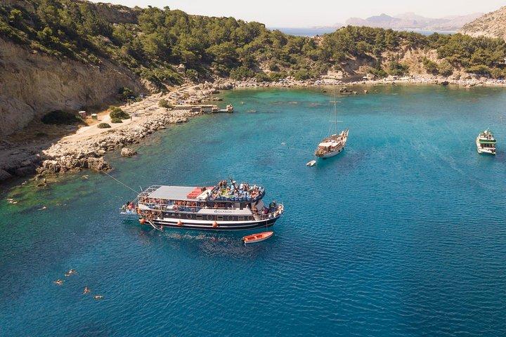 Lindos Day Cruise from Rhodes Town with Swimming stops and Hotel Transfers