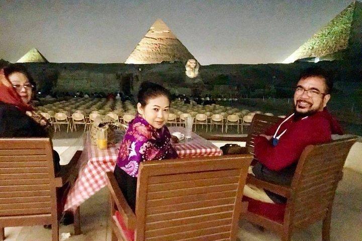 sound and light spectacular at Giza pyramids