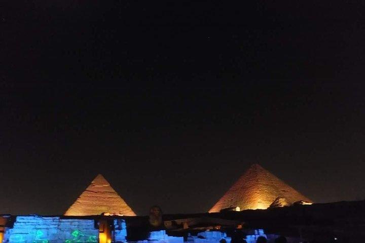 sound and light spectacular at Giza pyramids