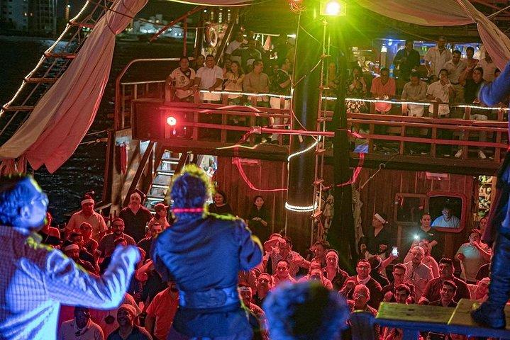 Night Pirate Show in Cancun aboard a Pirate Ship Lobster Dinner