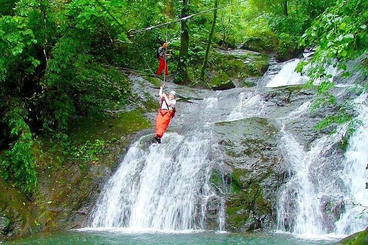 Ultimate Shore Excursion: Zipline Over 11 Waterfalls (Caldera)