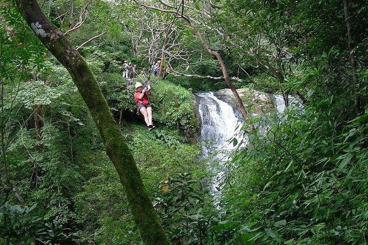 Ultimate Shore Excursion: Zipline Over 11 Waterfalls (Caldera)