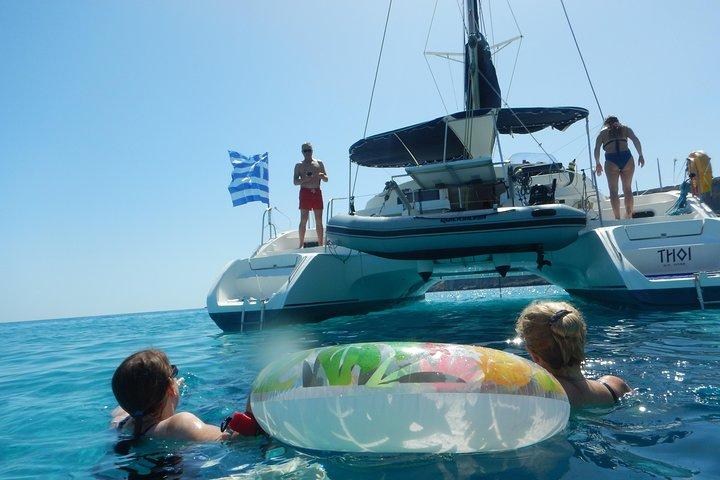 Private CATAMARAN daytrip - Lindos/ Rhodos with Lunch and drinks