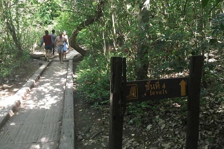 Erawan Waterfall and River Kwai Bridge Day Tour from Bangkok