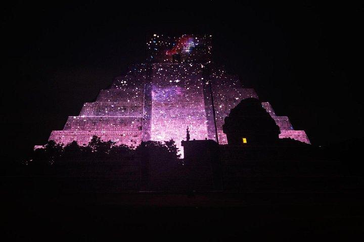 The Best NIGHT SHOW on CHICHEN ITZA. With Lunch Transportation Cenote Valladolid