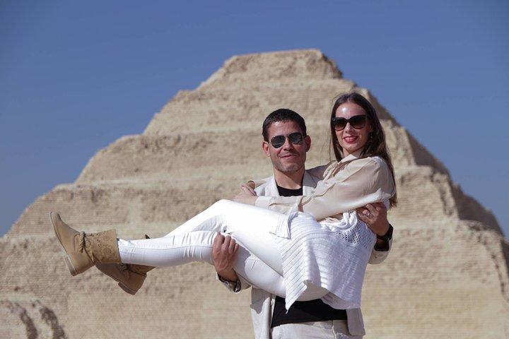 Giza Pyramids, Sphinx, Camel Ride and Sakkara Pyramids Day Tour