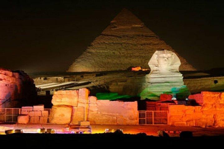 Sound and Light Show at Giza Pyramids with Dinner from Cairo