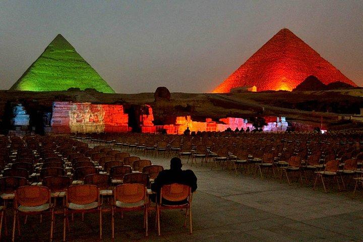 3 Hours Private Giza Pyramids Sound and Light Show and Dinner