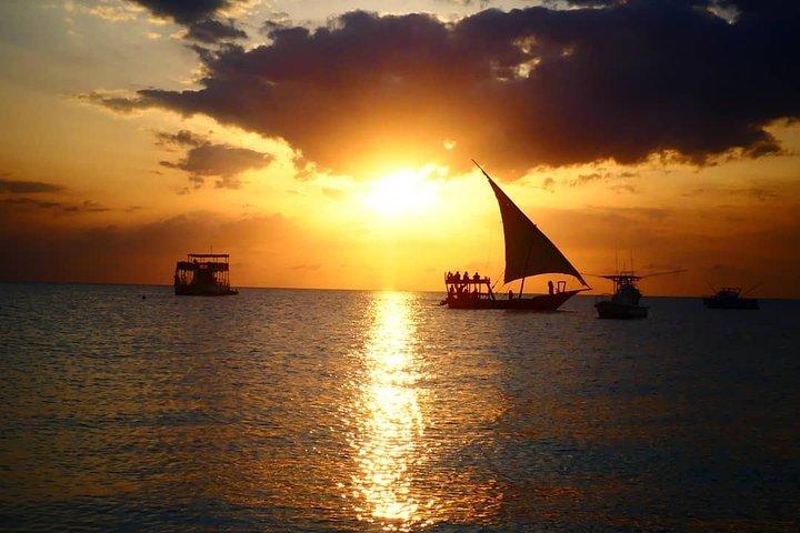 Zanzibar Private Sunset Cruise and Seafood Dinner by Dhow Boat