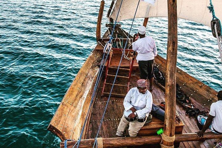 Zanzibar Private Sunset Cruise and Seafood Dinner by Dhow Boat