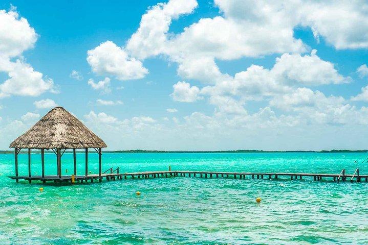 DISCOVER BACALAR Full Day Tour to the 7 Colors Lagoon, Cenotes and Pirates Route