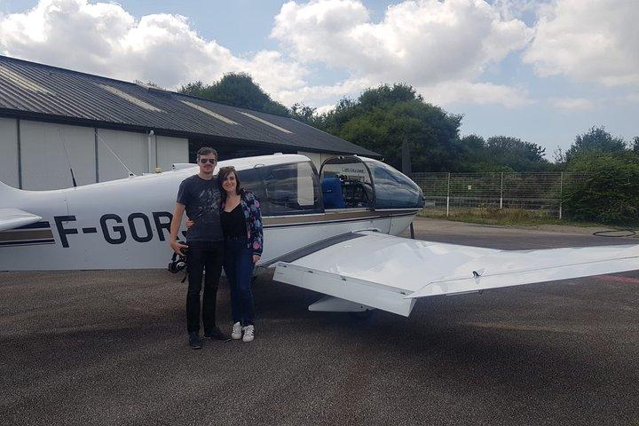 Fly above Normandy's hallowed coastline in a private plane
