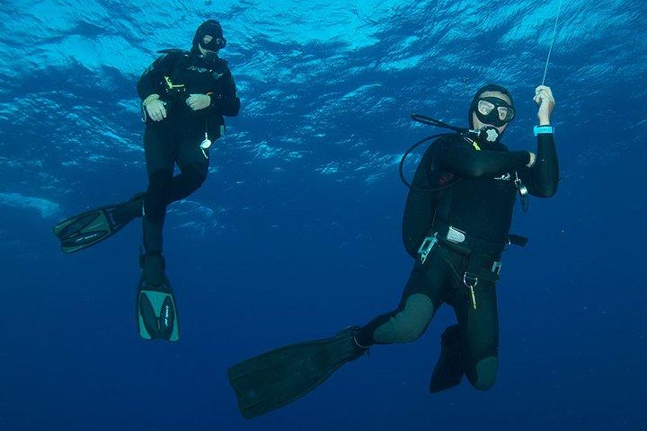 Scuba Diving at Dusk in Unawatuna