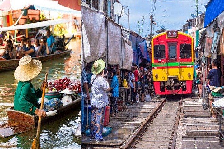 Private Amphawa & Maeklong Railway Market Day Tour with Fireflies