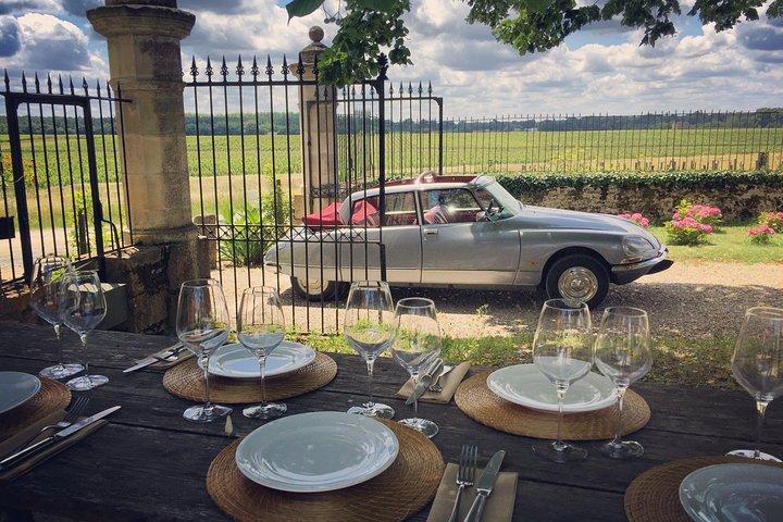 Private wine trip to Saint-Emilion aboard vintage French presidential car