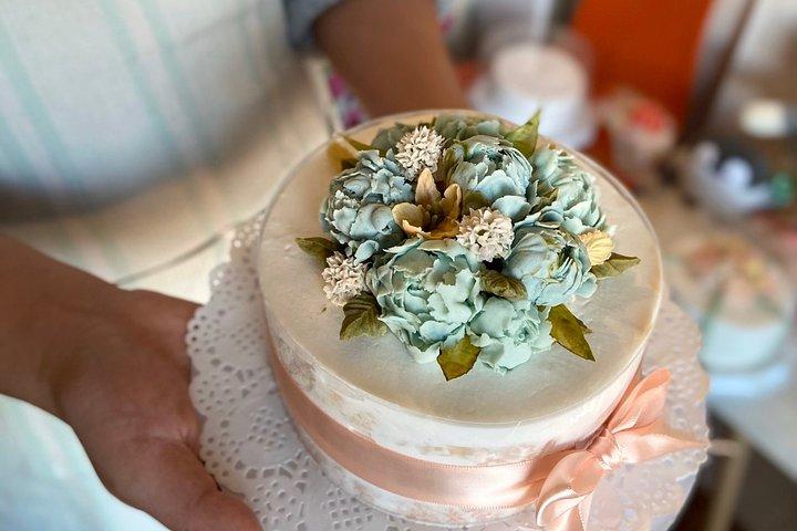 Korean soy cream flower cake ; one day class