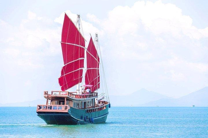 Koh Samui to Angthong Marine Park Cruise Tour By Red Baron Chinese Sailboat