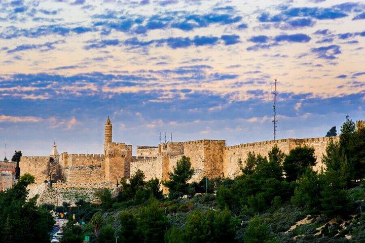 Jerusalem Temple Mount & Dome of the Rock from Tel Aviv