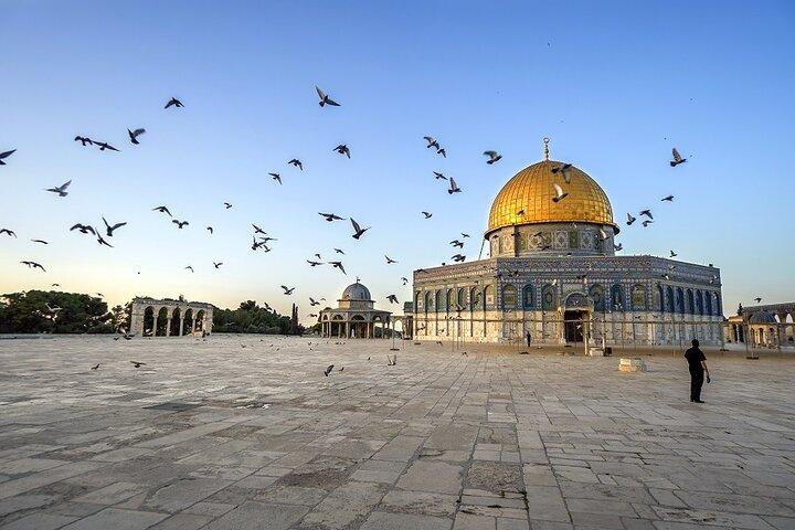 Jerusalem Temple Mount & Dome of the Rock from Tel Aviv