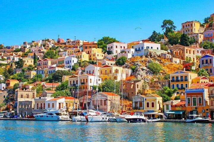 Fast Boat To Symi with a swimming stop at St George's Bay! (Only 1hr journey)