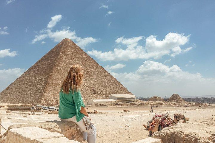 Giza pyramids, Sphinx, Camel ride and Grand Egyptian museum
