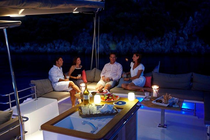 Small Group Santorini & Oia Cruise on Catamaran BBQ & Open Bar