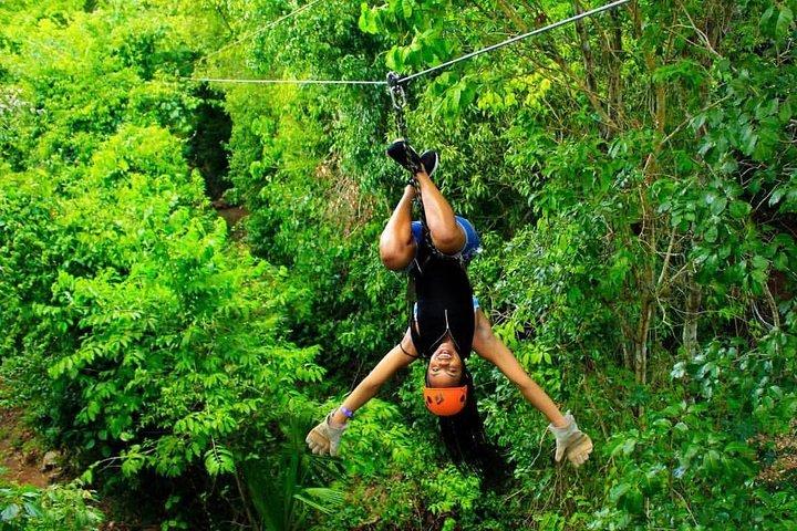 ATV (single) Ziplines & Cenote with Transportation from Cancun