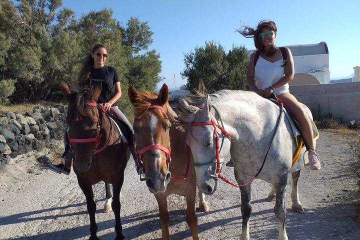 Santorini: Megalochori Horseback Riding Tour with Guide