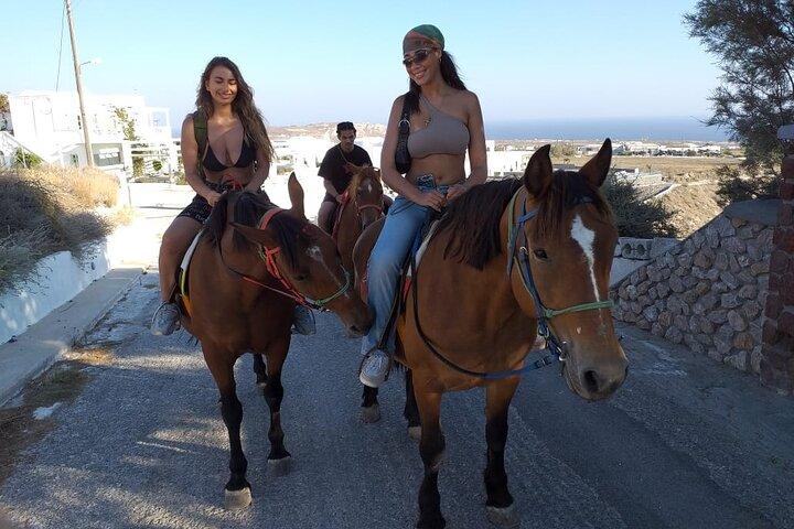 Santorini: Megalochori Horseback Riding Tour with Guide