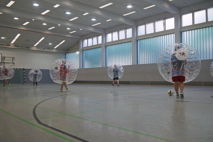 Bubble soccer in the center of Hamburg with beer / champagne