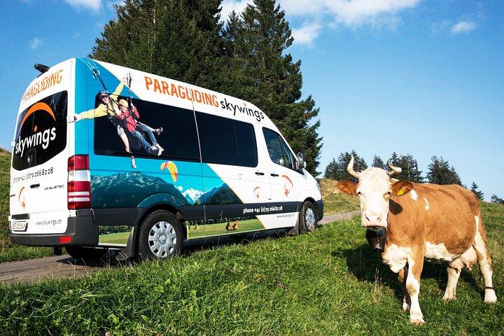 Tandem Paragliding Experience with Transport from Interlaken