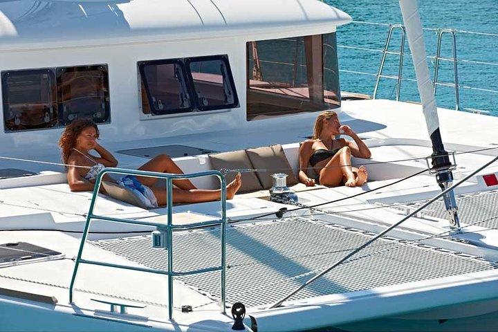 Small Group Santorini & Oia Cruise on Catamaran BBQ & Open Bar
