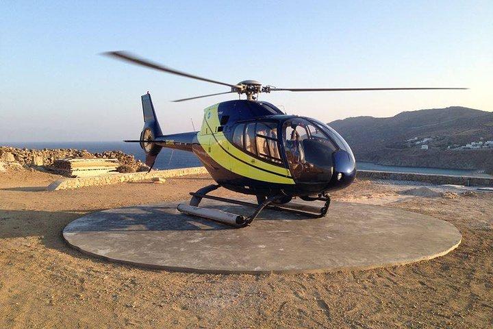 Private Helicopter Transfer from Mykonos to Santorini